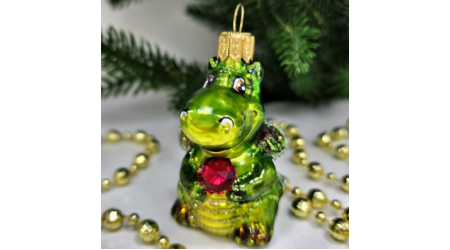 Елочная игрушка Дракончик — символ силы и удачи на вашей елке