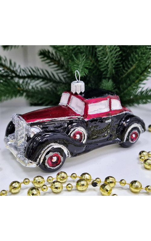 Стеклянная елочная игрушка Автомобиль