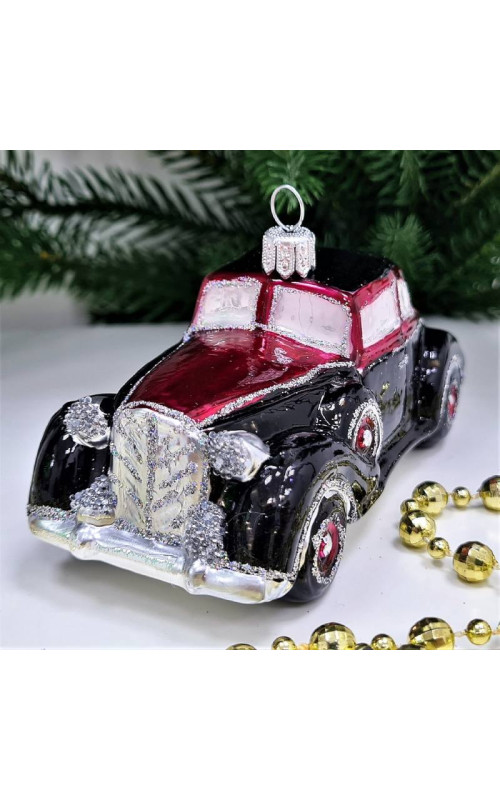 Стеклянная елочная игрушка Автомобиль