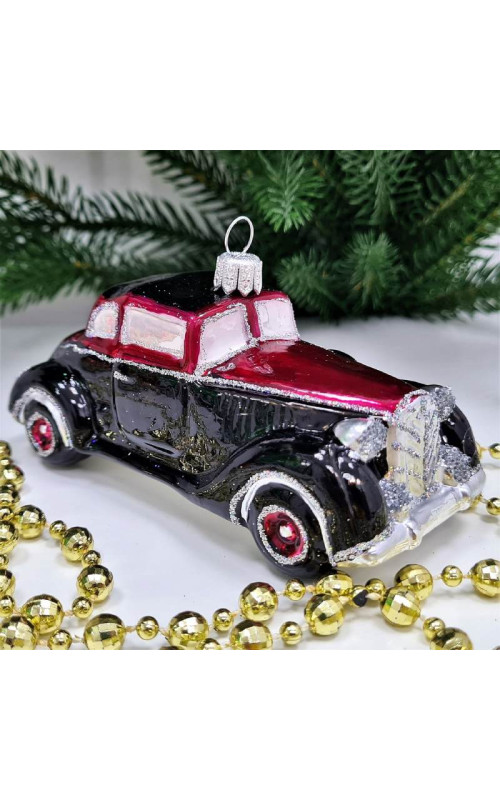 Стеклянная елочная игрушка Автомобиль