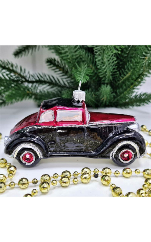 Стеклянная елочная игрушка Автомобиль