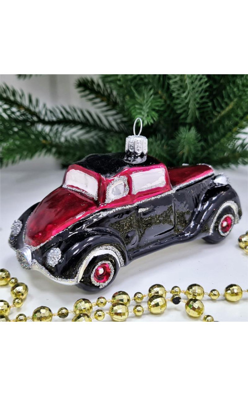 Стеклянная елочная игрушка Автомобиль