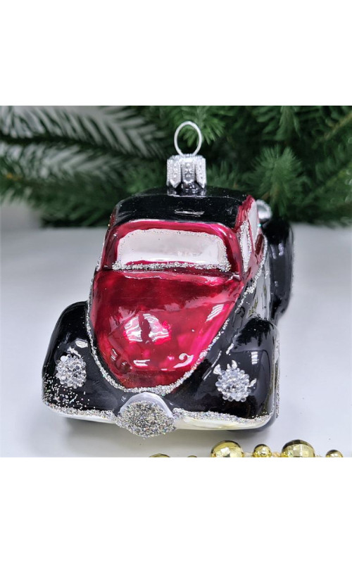 Стеклянная елочная игрушка Автомобиль