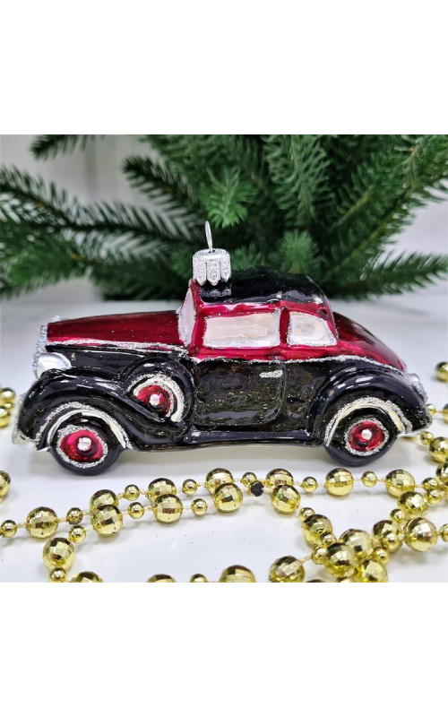Стеклянная елочная игрушка Автомобиль