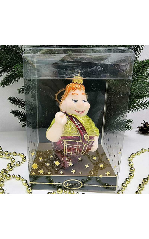 Стеклянная елочная игрушка Карлсон