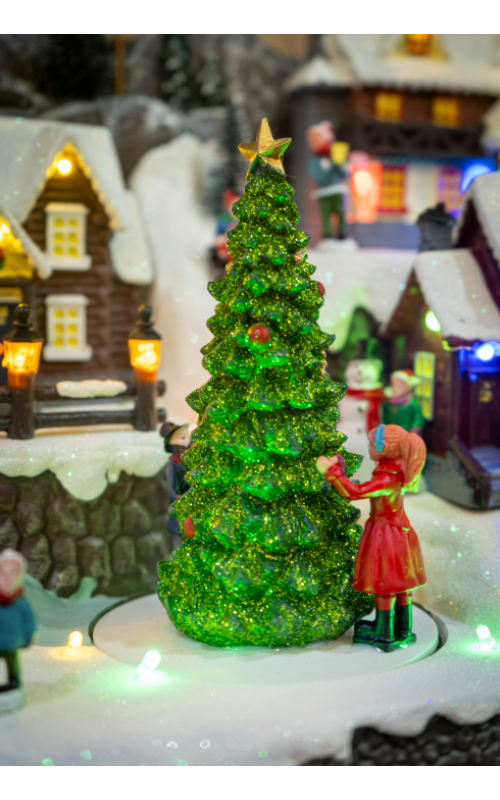 Музыкальная новогодняя композиция с подсветкой "РОЖДЕСТВ.НОЧЬ"