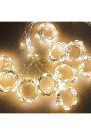 Занавес светодиодный роса 320 LED 2*2 м тёпло-белый