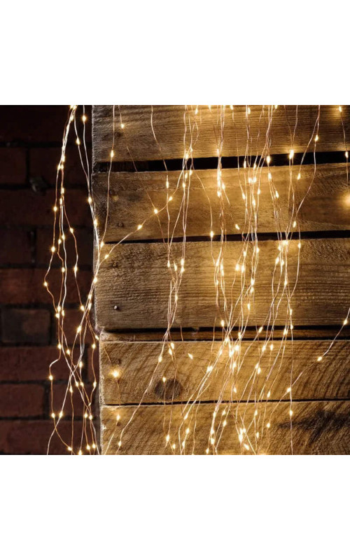 Занавес светодиодный роса 320 LED 2*2 м тёпло-белый