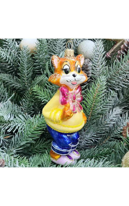 Стеклянная елочная игрушка Леопольд
