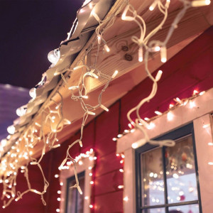 Бахрома 100 л. 3*0,6 м белый провод белая