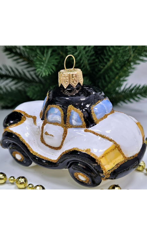 Стеклянная елочная игрушка Машинка, 1-750