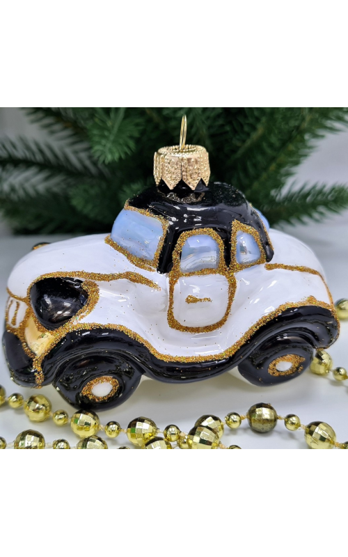 Стеклянная елочная игрушка Машинка, 1-750