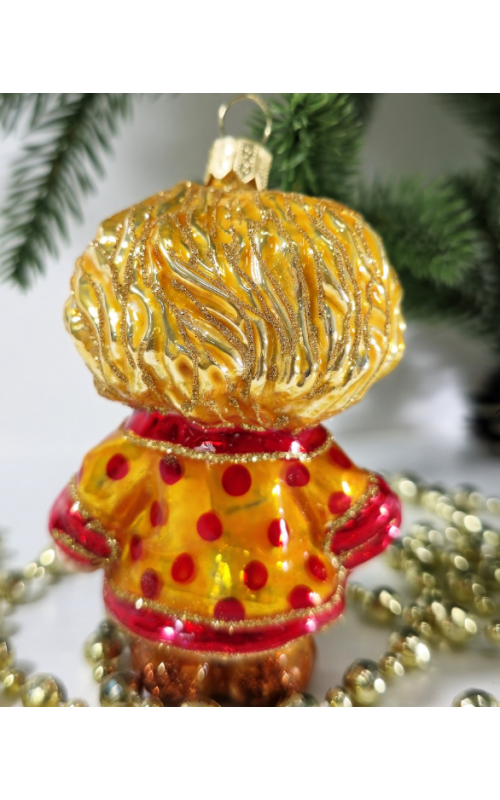 Ёлочная игрушка Домовенок Кузя оранж