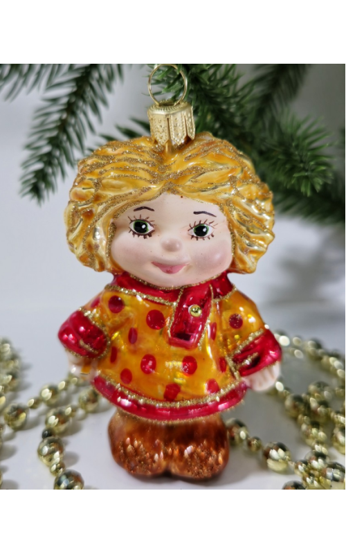 Ёлочная игрушка Домовенок Кузя оранж