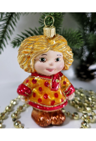 Ёлочная игрушка Домовенок Кузя оранж