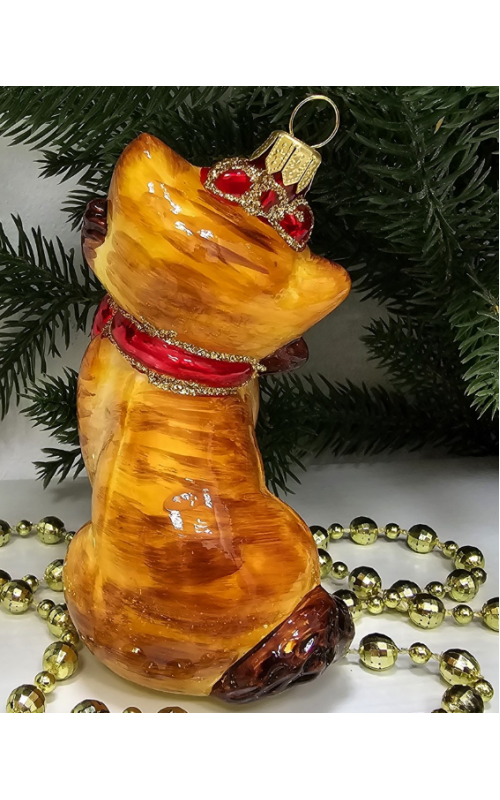 Стеклянная елочная игрушка Киса Мэри