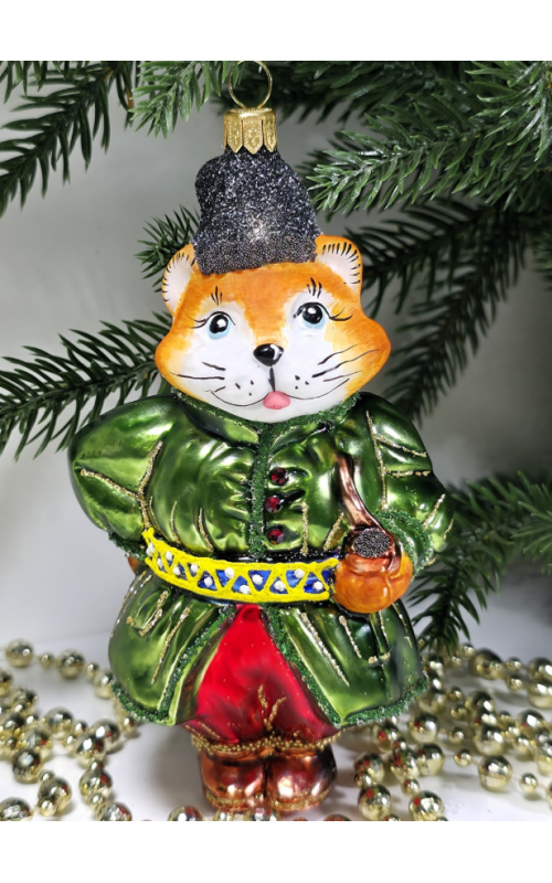 Стеклянная елочная игрушка Котофей, 1-1902