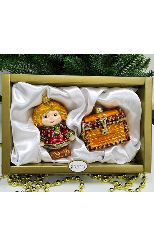 Набор ёлочных игрушек Домовенок Кузя и сундук-3