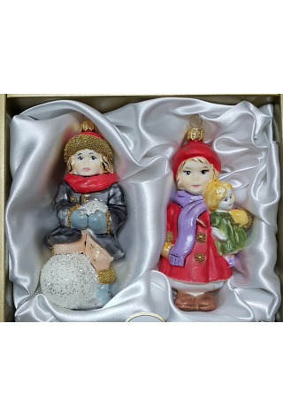 Набор елочных игрушек Зимние дети - 17