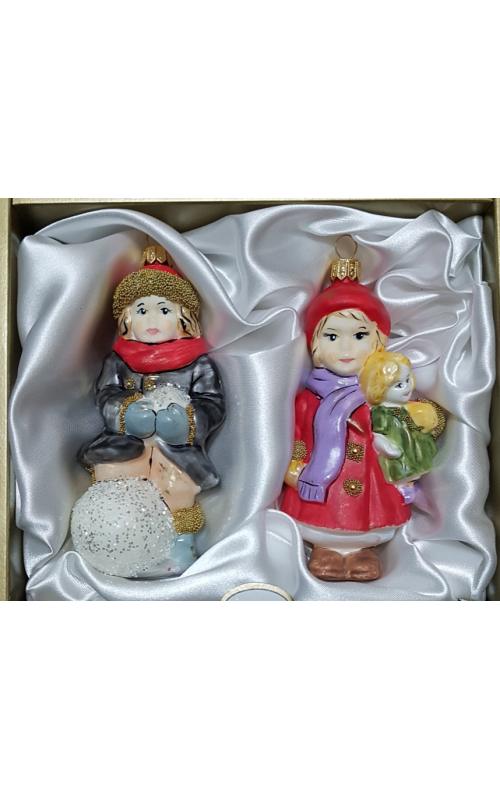 Набор елочных игрушек Зимние дети - 17