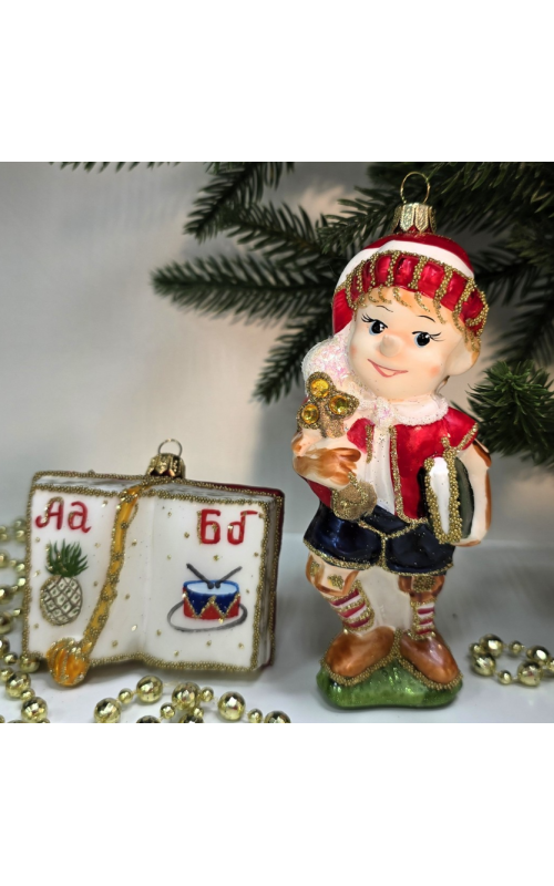 Набор ёлочных игрушек Азбука и Буратино