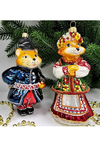 Набор ёлочных игрушек Кот и лиса (Коцкий)