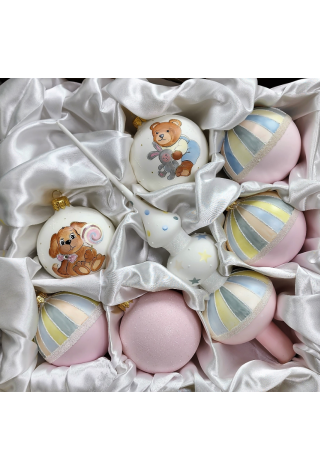 Набор ёлочных игрушек Бронза Детский девочка, БР-040