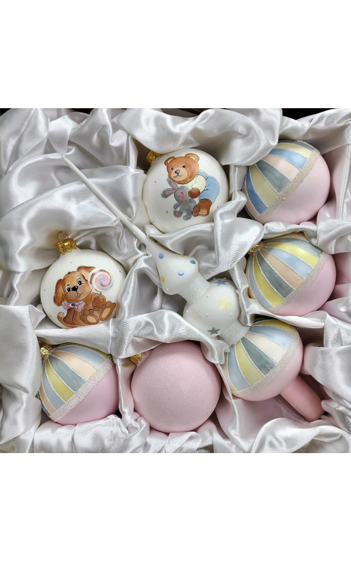Набор ёлочных игрушек Бронза Детский девочка, БР-040