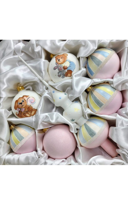 Набор ёлочных игрушек Бронза Детский девочка, БР-040