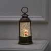Новогодний музыкальный фонарик с подсветкой и снежным вихрем лампа Дед Мороз 10*10*22 см (USB+бат)