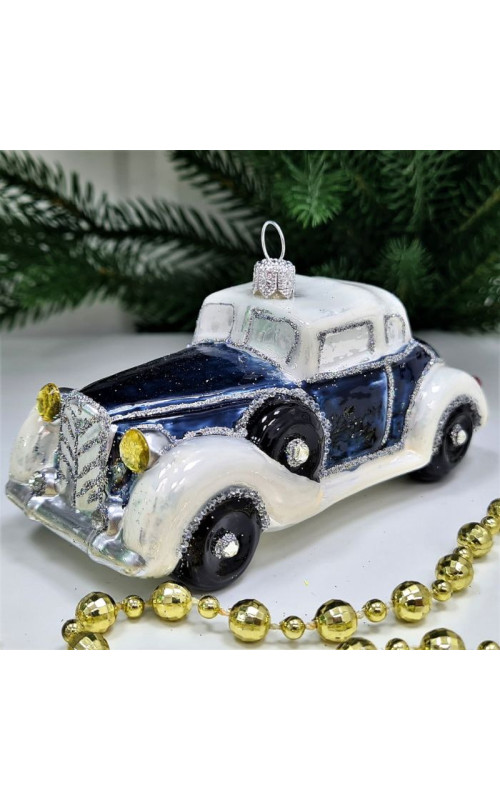 Стеклянная елочная игрушка Автомобиль