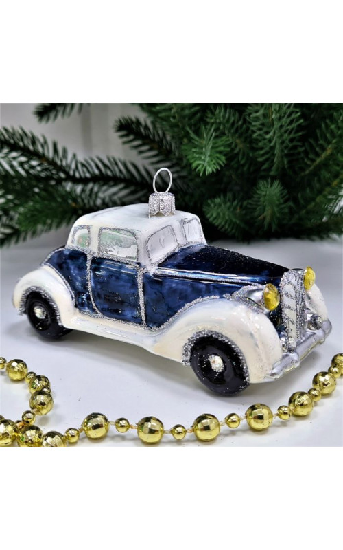 Стеклянная елочная игрушка Автомобиль