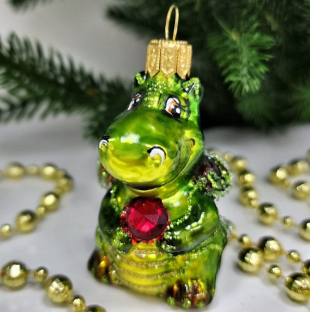Елочная игрушка Дракончик — символ силы и удачи на вашей елке