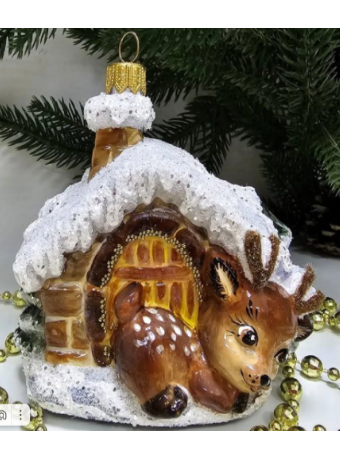 Irena Co Домик с олененком: сказочное украшение для вашей елки