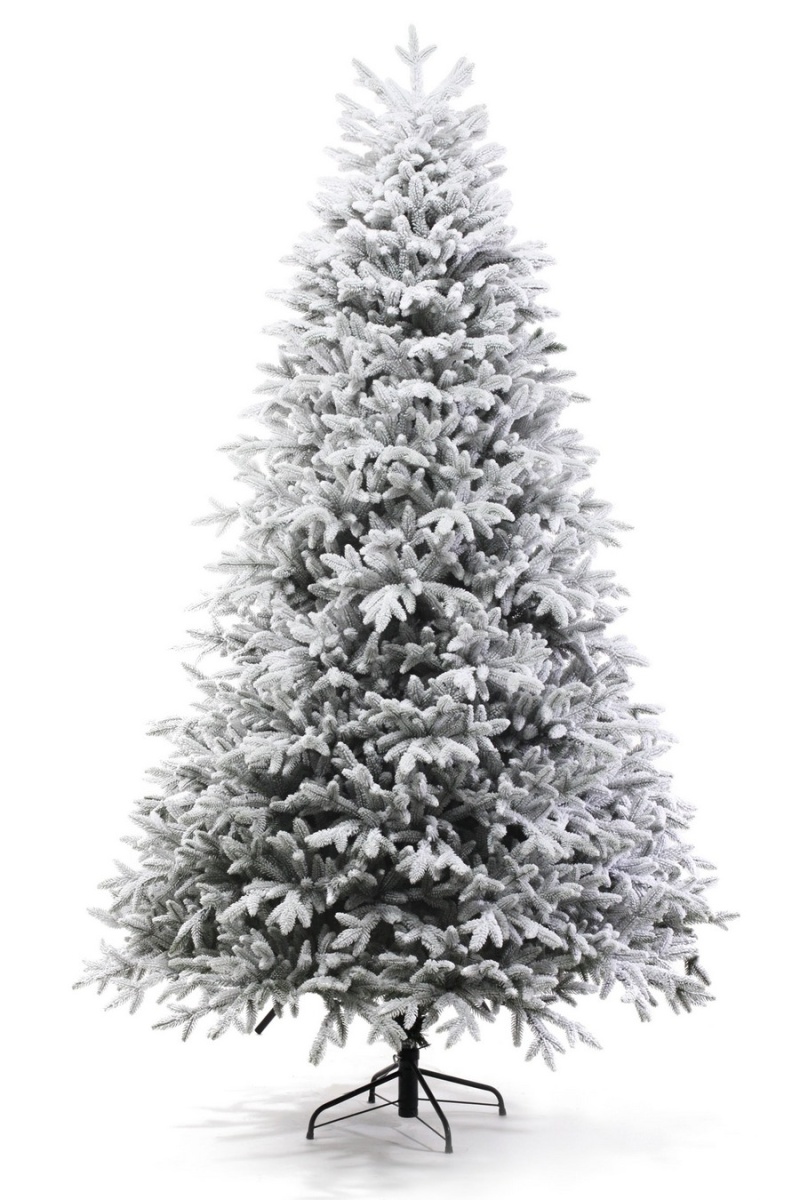 Елка искусственная литая Изумрудная заснеженная 90см