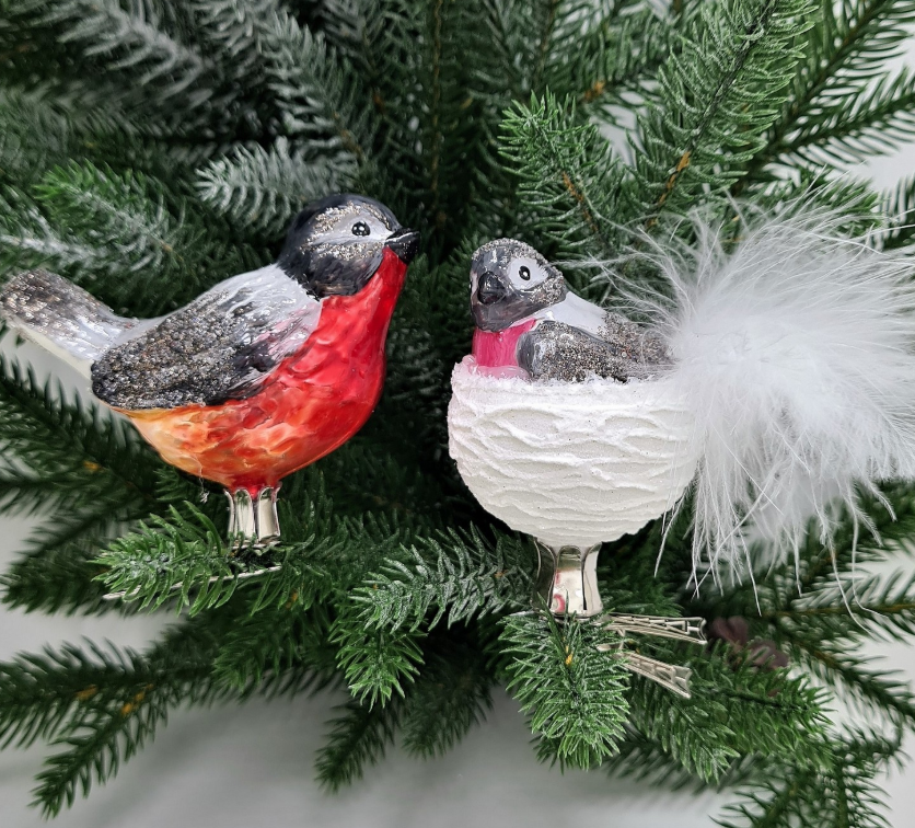 Набор ёлочных игрушек Две птички Снегири