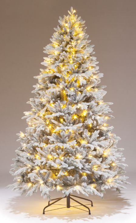 Елка искусственная комбинированная Никка с освещением заснеженная 155см