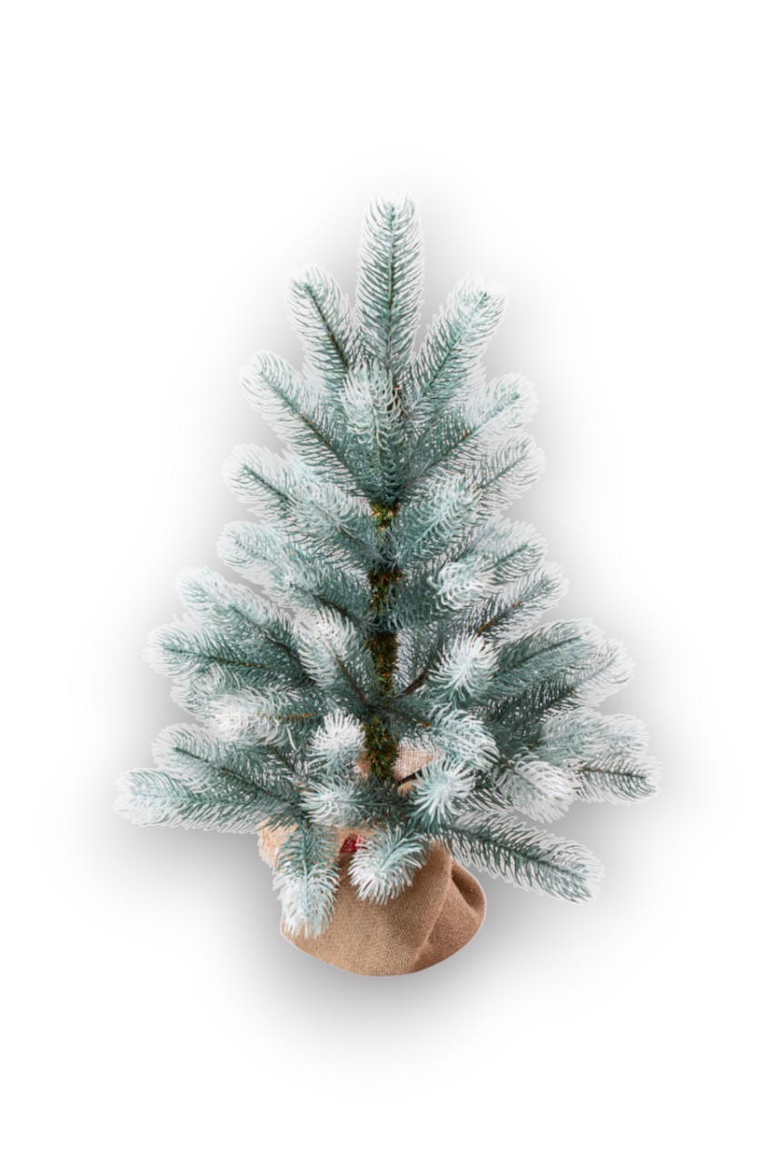 Елка искусственная литая Русская Императрица Голубая с белыми кончиками 60см