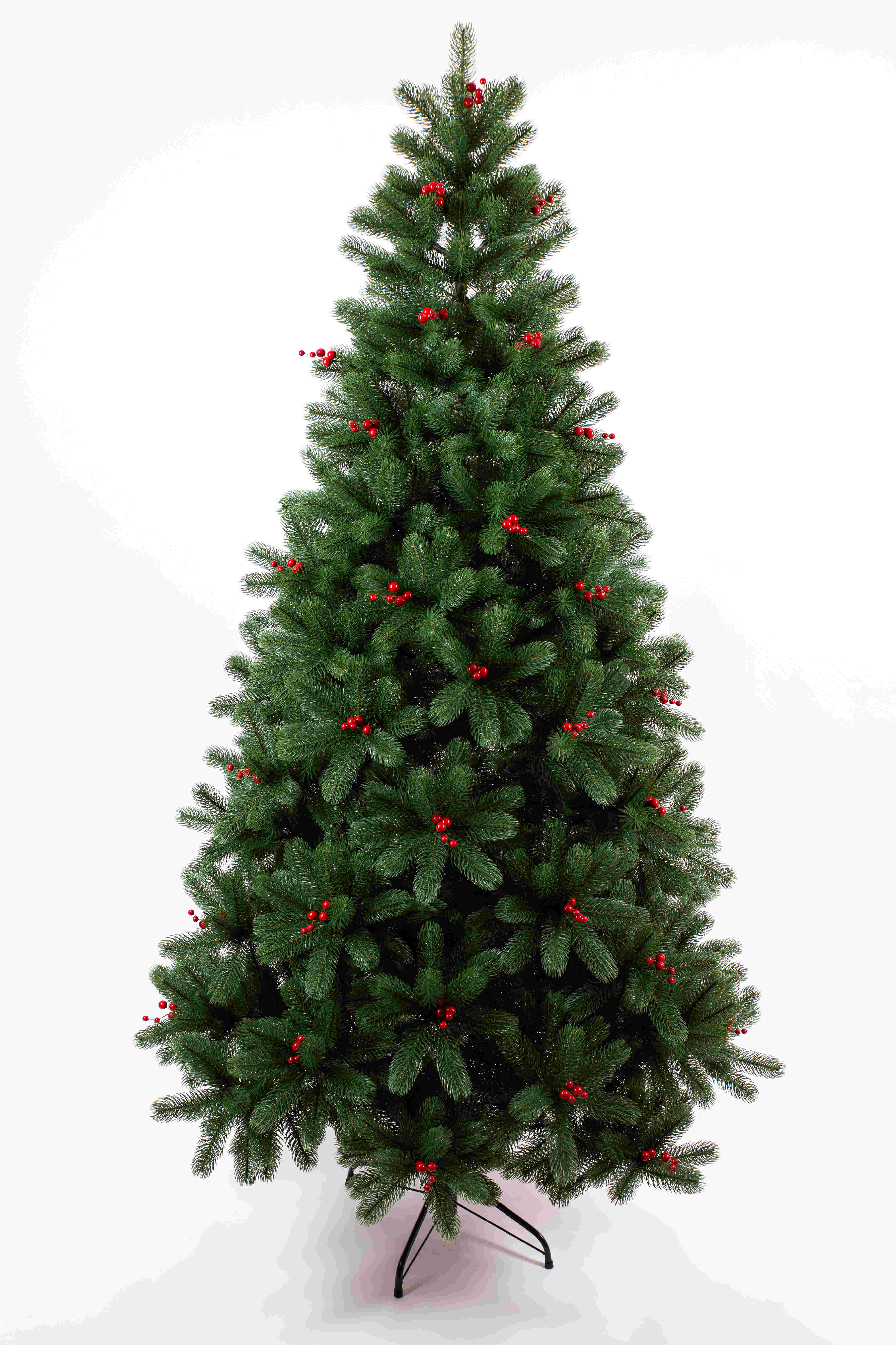 Елка искусственная литая Русская Императрица с ягодами 270см