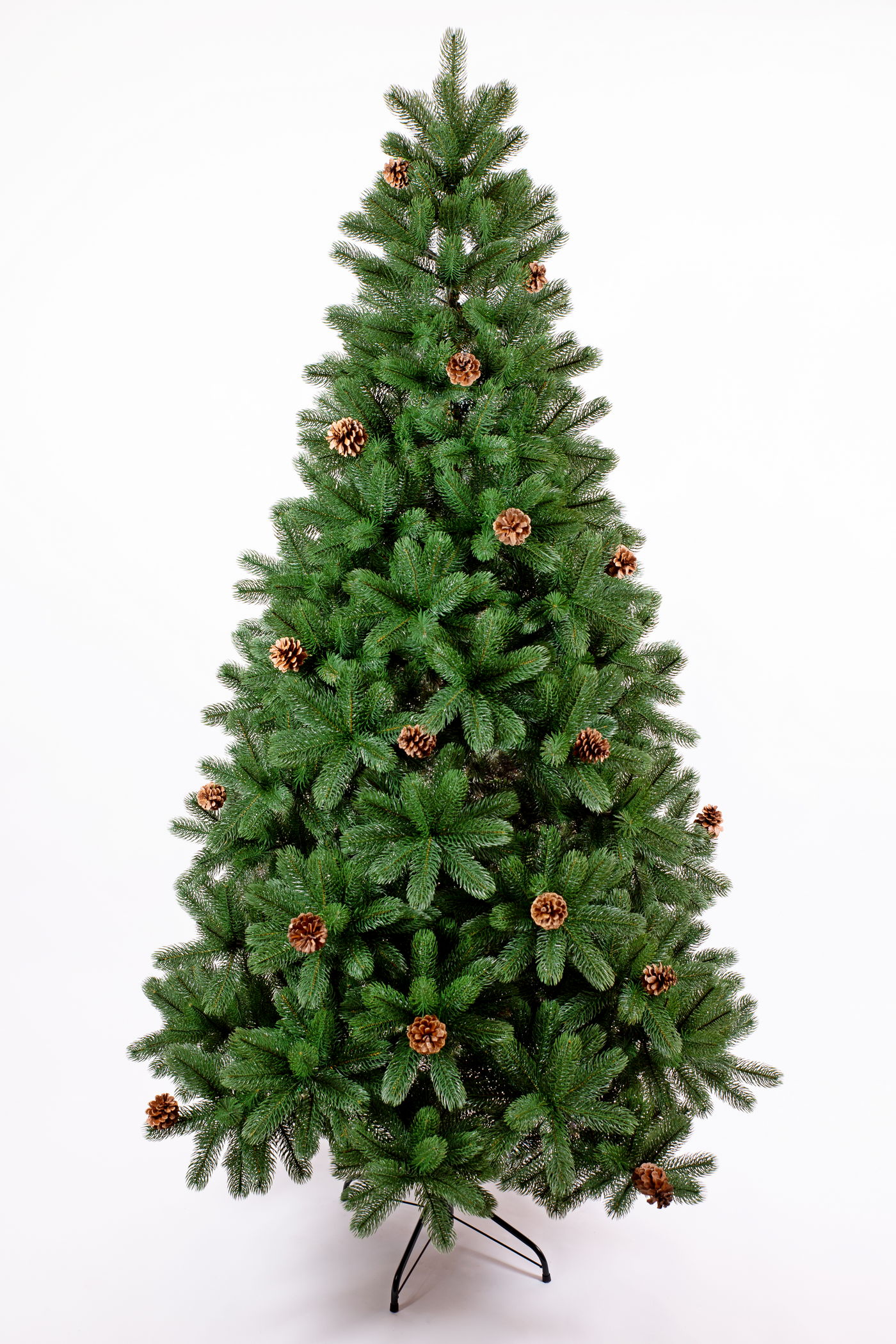 Елка искусственная литая Русская Императрица с шишками 250см