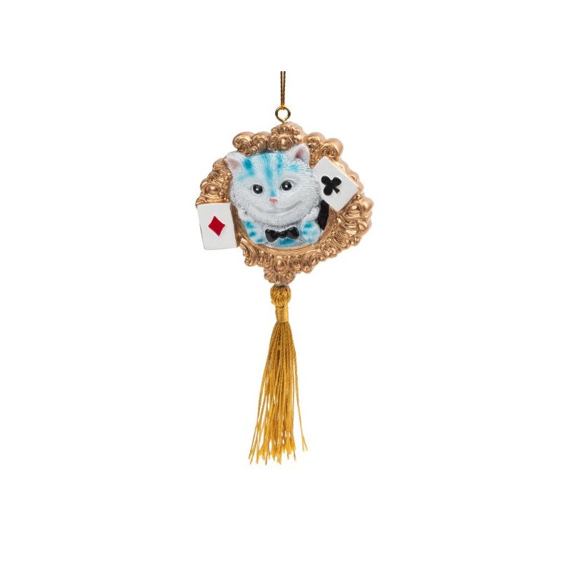 Новогоднее подвесное украшение Котик из полирезины / 1х10х6см