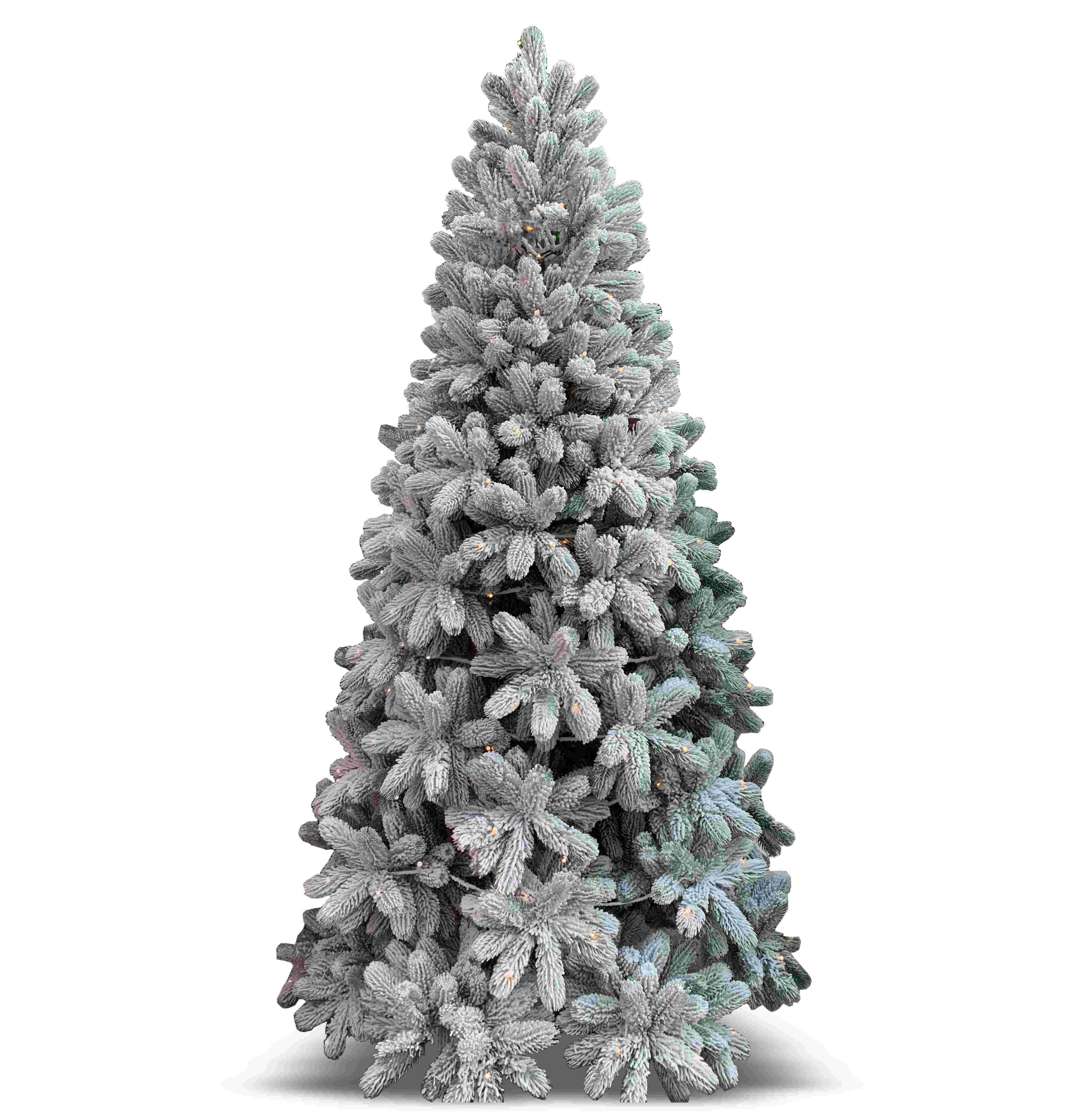 Елка искусственная литая Русская Императрица заснеженная с освещением 230см