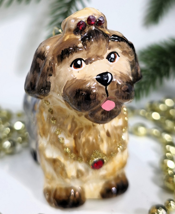 Стеклянная елочная игрушка Йорк мальчик