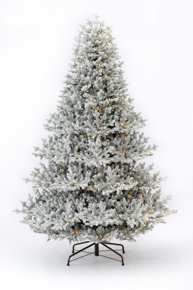 Елка искусственная литая Лилит заснеженная с увеличенным освещением 270см