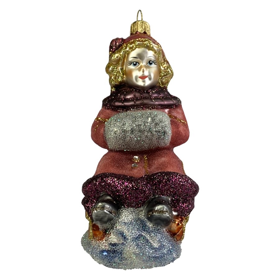 Стеклянная елочная игрушка Дети Бельгийские сахар в ассортименте