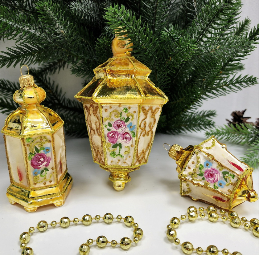 Набор ёлочных игрушек Три фонарика Версаль