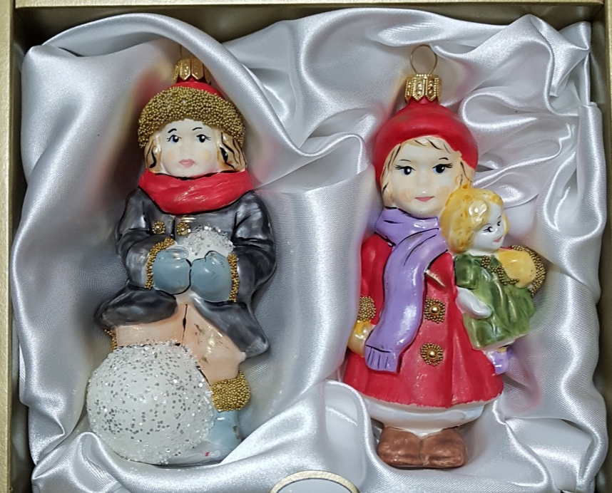 Набор елочных игрушек Зимние дети - 17