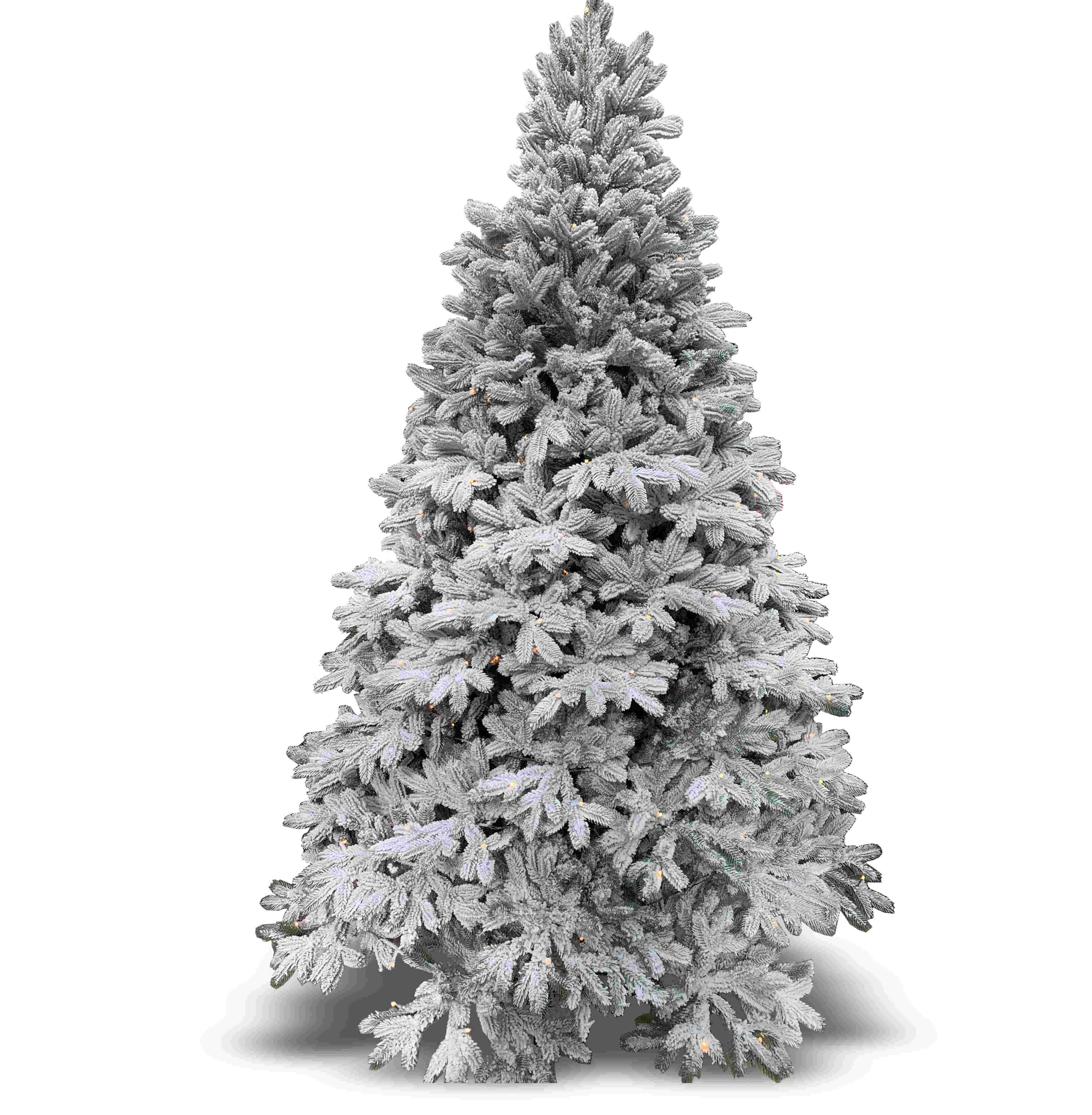 Елка искусственная литая Королева Леса заснеженная с освещением 185см