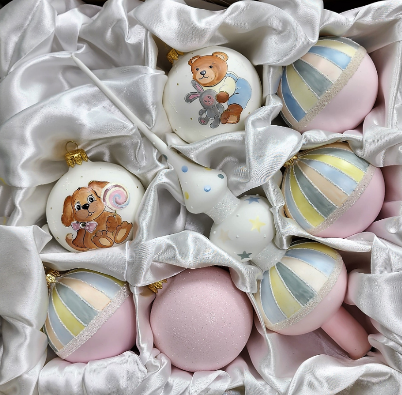 Набор ёлочных игрушек Бронза Детский девочка, БР-040